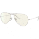 Ray-Ban Aviator Large Metal RB3025 Sunglasses, Light Gray, 55, RB3025-9223BL-55