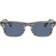 Ray-Ban Burbank JR RJ9083S Sunglasses, Dark Blue Lenses, Striped Gray, 43, RJ9083S-707480-43