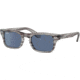 Ray-Ban Burbank JR RJ9083S Sunglasses, Dark Blue Lenses, Striped Gray, 43, RJ9083S-707480-43