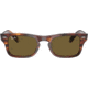 Ray-Ban Burbank JR RJ9083S Sunglasses, Dark Brown Lenses, Striped Havana, 43, RJ9083S-710373-43