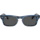 Ray-Ban Burbank JR RJ9083S Sunglasses, Dark Grey Lenses, Striped Blue, 43, RJ9083S-707287-43