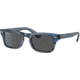 Ray-Ban Burbank JR RJ9083S Sunglasses, Dark Grey Lenses, Striped Blue, 43, RJ9083S-707287-43