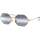 Ray-Ban Octagon RB1972 Sunglasses, Arista, Clear Gradient Blue, 54, RB1972-001-GA-54