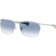 Ray-Ban Olympian II Deluxe RB3619 Sunglasses, Silver, 60, RB3619-003-3F-60