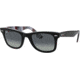 Ray-Ban Original Wayfarer RB2140F Sunglasses, Black On Chevron Grey/Burgundy, 54, RB2140F-13183A-54