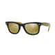 Ray-Ban Original Wayfarer Sunglasses RB2140 117393-50 - Black Frame, Light Brown Mirror Gold Lenses