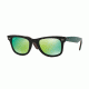 Ray-Ban Original Wayfarer Sunglasses RB2140 117519-54 - Black Frame, Grey Mirror Green Lenses