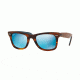 Ray-Ban Original Wayfarer Sunglasses RB2140 117617-54 - Striped Havana Frame, Grey Mirror Blue Lenses