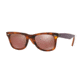 Ray-Ban Original Wayfarer Sunglasses RB2140 11772K-54 - Striped Havana Frame, Brown Mirror Dark Red Lenses