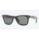 Ray-Ban Original Wayfarer Sunglasses RB2140 6065-50 - Matte Black Frame, Green Lenses