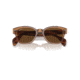 Ray-Ban RB0880S Sunglasses, Transparent Brown Frame, Brown Polarized Lens, 49, RB0880S-664057-49