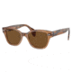 Ray-Ban RB0880S Sunglasses, Transparent Brown Frame, Brown Polarized Lens, 49, RB0880S-664057-49