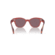 Ray-Ban RB0880S Sunglasses, Transparent Pink Frame, Dark Violet Polarized Lens, 49, RB0880S-6639AF-49