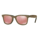 Ray-Ban RB2140F Sunglasses 1193Z2-52 - Jeans Green Brown/jeans Blue Frame, Light Brown Mirror Pink Lenses