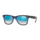 Ray-Ban RB2140F Sunglasses 11984O-52 - Top Grad Grey On Blue Frame, Mirror Gradient Blue Lenses