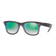 Ray-Ban RB2140F Sunglasses 11994J-52 - Top Light Grey Grad On Grey Frame, Mirror Gradient Green Lenses