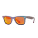 Ray-Ban RB2140F Sunglasses 611169-52 - Metallic Oil Frame, Brown Mirror Pink Lenses