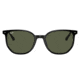 Ray-Ban RB2197F Elliot Sunglasses, Shiny Black Frame, Green Lens, Asian Fit, 54, RB2197F-901-31-54