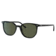 Ray-Ban RB2197F Elliot Sunglasses, Shiny Black Frame, Green Lens, Asian Fit, 54, RB2197F-901-31-54