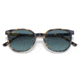 Ray-Ban RB2197F Elliot Sunglasses, Yellow/Blue Havana Frame, Blue Gradient Grey Lens, Asian Fit, 54, RB2197F-13563M-54