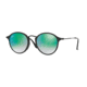 Ray-Ban RB2447F Sunglasses 901/4J-52 - Shiny Black Frame, Mirror Gradient Green Lenses