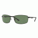 Ray-Ban RB3498 Sunglasses 002/71-6117 - Black Frame, Green Lenses