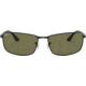 Ray-Ban RB3498 Sunglasses 002/9A-6117 - Black Frame, Green Lenses