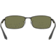 Ray-Ban RB3498 Sunglasses 002/9A-6417 - Black Frame, Green Lenses