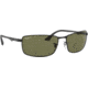 Ray-Ban RB3498 Sunglasses 002/9A-6417 - Black Frame, Green Lenses