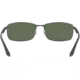 Ray-Ban RB3498 Sunglasses 004/71-6417 - Gunmetal Frame, Green Lenses