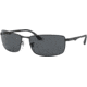 Ray-Ban RB3498 Sunglasses 006/81-64 - Matte Black Frame, Polar Gray Lenses