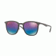 Ray-Ban RB4278 Sunglasses 6284B1-51 - Black/matte Grey Frame, Green Mirror Blue Grad Violet Lenses