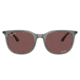 Ray-Ban RB4386F Sunglasses, Transparent Grey Frame, Polarized Dark Violet Lens, Asian Fit, 55, RB4386F-6650AF-55