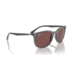 Ray-Ban RB4386F Sunglasses, Transparent Grey Frame, Polarized Dark Violet Lens, Asian Fit, 55, RB4386F-6650AF-55