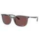 Ray-Ban RB4386F Sunglasses, Transparent Grey Frame, Polarized Dark Violet Lens, Asian Fit, 55, RB4386F-6650AF-55
