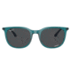 Ray-Ban RB4386F Sunglasses, Transparent Turquoise Frame, Polarized Dark Grey Lens, Asian Fit, 55, RB4386F-6651K8-55
