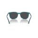 Ray-Ban RB4386F Sunglasses, Transparent Turquoise Frame, Polarized Dark Grey Lens, Asian Fit, 55, RB4386F-6651K8-55