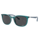 Ray-Ban RB4386F Sunglasses, Transparent Turquoise Frame, Polarized Dark Grey Lens, Asian Fit, 55, RB4386F-6651K8-55