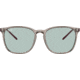 Ray-Ban RB4387 Sunglasses, Evolve Photo Green to Blue Lenses, Transparent Grey, 56, RB4387-6572Q5-56