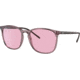 Ray-Ban RB4387 Sunglasses, Evolve Photo Pink to Blue Lenses, Transparent Violet, 56, RB4387-6574Q3-56