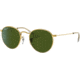Ray-Ban RJ9547S Round Sunglasses - Kid's, Polarized, Legend Gold, Polar Green, 44, RJ9547S-286-2P-44
