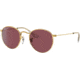 Ray-Ban RJ9547S Round Sunglasses - Kid's, Polarized, Legend Gold, Polar Purple, 44, RJ9547S-286-5Q-44