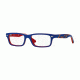 Ray-Ban RY1535 Eyeglass Frames 3601-46 - Top Blue On Red Frame