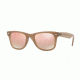 Ray-Ban WAYFARER RB4340 Sunglasses 61667Y-50 - Beige Frame, Grey Gradient Brown Mirror Pin Lenses