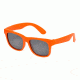 Real Kids Shades Neon Orange Square Flex Fit Frame with Silver Mirror Lens 7+, Unisex 7SURNOR