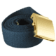Red Rock Outdoor Gear Cotton Web Belt, 54in, Plated Roller Buckle, Navy w/ Brass, 07-523