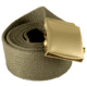Red Rock Outdoor Gear Cotton Web Belt, 54in, Plated Roller Buckle, Olive w/ Brass, 07-524