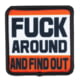 Red Rock Outdoor Gear Morale Patch, Fuck Around And Find Out, 97-110