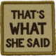 Red Rock Outdoor Gear Morale Patch, That's What She Said, 97-048
