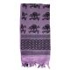Red Rock Outdoor Gear Shemagh Head Wrap, Skull w/ Crossbones Purple/Black, 70-28